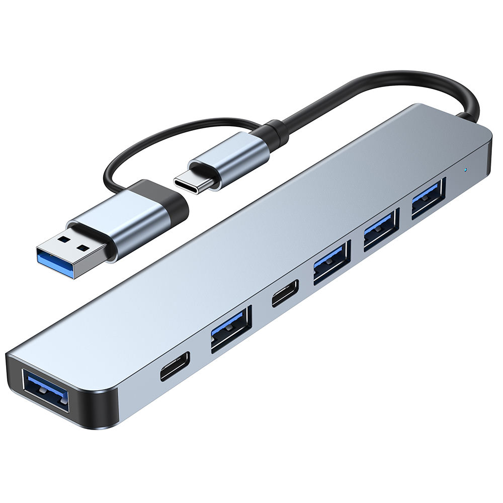 Dual-head 7-in-1 Type-C & USB HUB Ports Adapter - Image 2